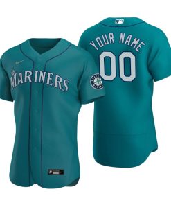 Seattle Mariners Aqua 2020 Alternate Authentic Custom Men's Jersey