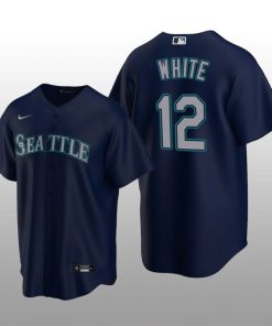 Seattle Mariners Evan White Navy Alternate 2020 Replica Player Jersey