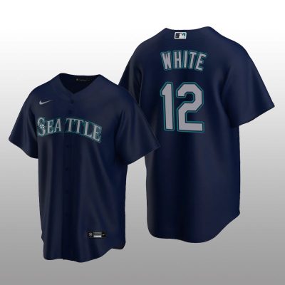 Seattle Mariners Evan White Navy Alternate 2020 Replica Player Jersey