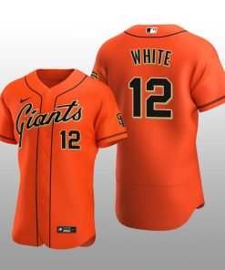 Seattle Mariners Evan White Orange Alternate 2020 Alternate Jersey
