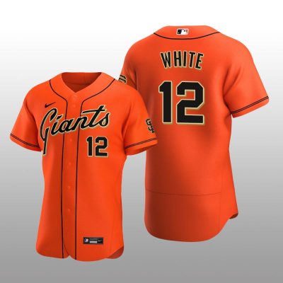 Seattle Mariners Evan White Orange Alternate 2020 Alternate Jersey