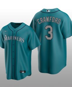 Seattle Mariners J.P. Crawford Aqua Alternate 2020 Replica Team Jersey