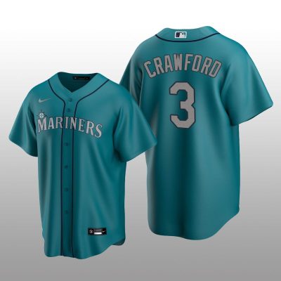 Seattle Mariners J.P. Crawford Aqua Alternate 2020 Replica Team Jersey