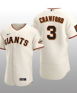Seattle Mariners J.P. Crawford Cream Home 2022 Alternate Team Logo Jersey