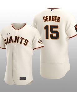 Seattle Mariners Kyle Seager Cream Home 2025 Alternate Team Logo Jersey