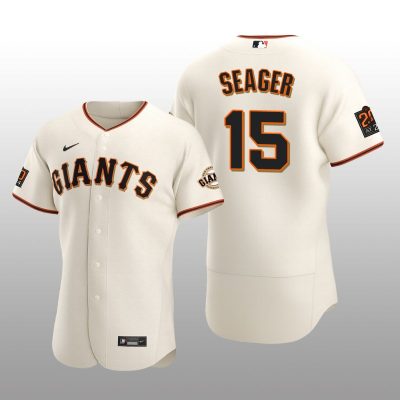 Seattle Mariners Kyle Seager Cream Home 2025 Alternate Team Logo Jersey