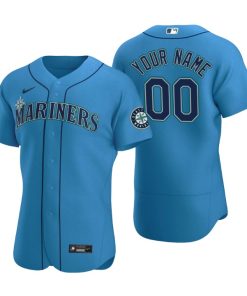 Seattle Mariners Royal 2020 Alternate Authentic Custom Men's Jersey