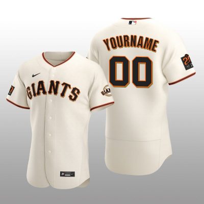 Seattle Mariners yourname Cream Home 2020 Alternate Team Logo Jersey