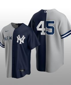 Split Replica Jersey Gerrit Cole Gray-Navy New York Yankees
