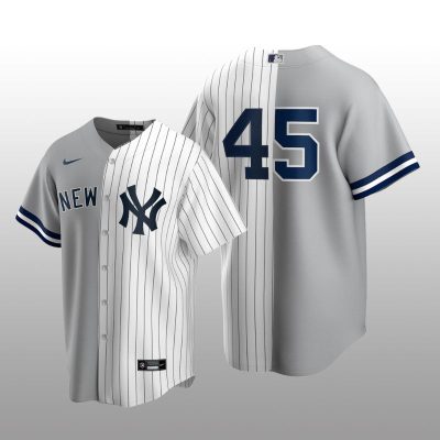 Split Replica Jersey Gerrit Cole Gray-White New York Yankees