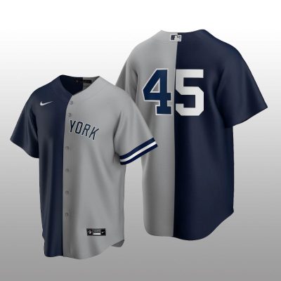 Split Replica Jersey Gerrit Cole Navy-Gray New York Yankees