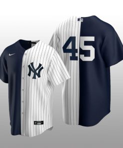 Split Replica Jersey Gerrit Cole Navy-White New York Yankees
