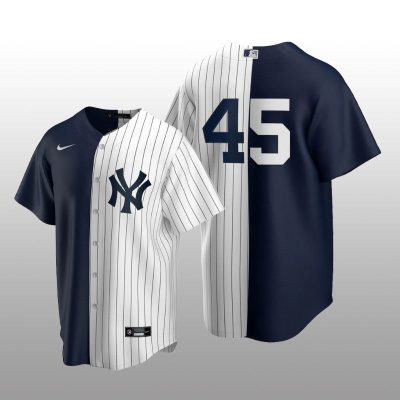 Split Replica Jersey Gerrit Cole Navy-White New York Yankees