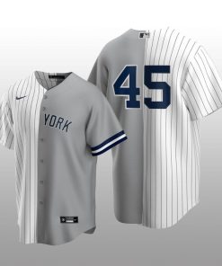 Split Replica Jersey Gerrit Cole White-Gray New York Yankees
