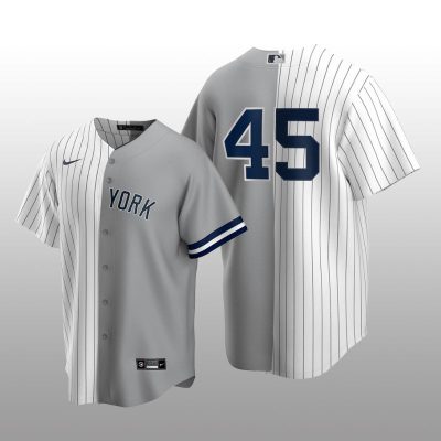 Split Replica Jersey Gerrit Cole White-Gray New York Yankees