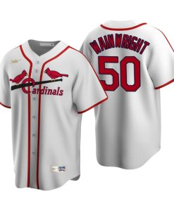 St. Louis Cardinals Adam Wainwright White Cooperstown Collection Home Jersey