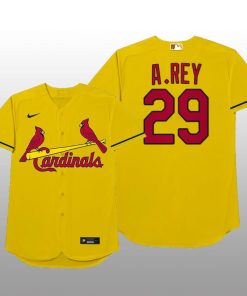 St. Louis Cardinals Alex Reyes 2021 MLB Players Weekend Nickname Yellow Jersey