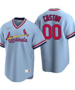 St. Louis Cardinals Custom Light Blue Cooperstown Collection Road Jersey