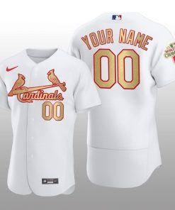 St. Louis Cardinals Custom World Series Champions White Gold Jersey