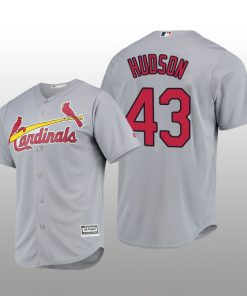 St. Louis Cardinals Dakota Hudson Cool Base Road Official Player Gray Jersey