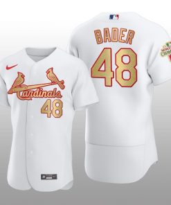 St. Louis Cardinals Harrison Bader World Series Champions Nike White Jersey