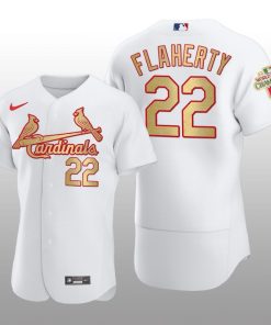St. Louis Cardinals Jack Flaherty World Series Champions White Gold Jersey