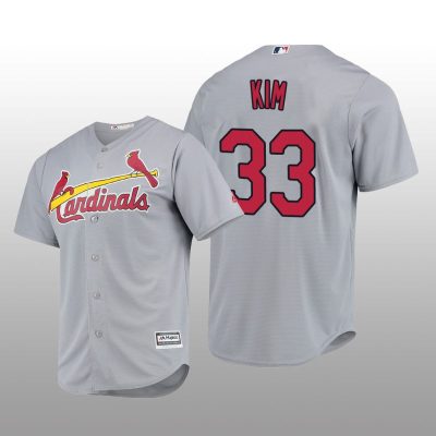 St. Louis Cardinals Kwang-hyun Kim Cool Base Road Official Player Gray Jersey