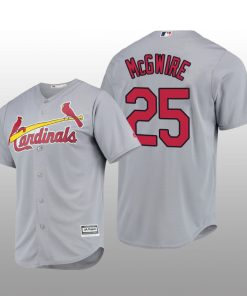 St. Louis Cardinals Mark McGwire Cool Base Road Official Player Gray Jersey