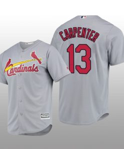 St. Louis Cardinals Matt Carpenter Cool Base Road Official Player Gray Jersey