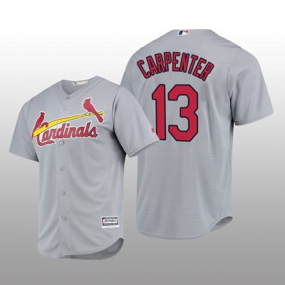 St. Louis Cardinals Matt Carpenter Cool Base Road Official Player Gray Jersey