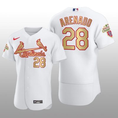 St. Louis Cardinals Nolan Arenado World Series Champions Nike White Jersey