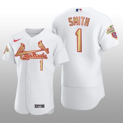 St. Louis Cardinals Ozzie Smith World Series Champions Nike White Jersey