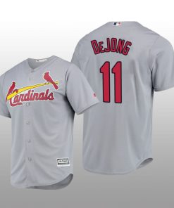 St. Louis Cardinals Paul DeJong Cool Base Road Official Player Gray Jersey