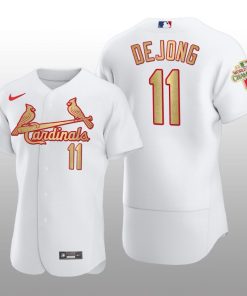 St. Louis Cardinals Paul DeJong World Series Champions White Gold Jersey