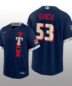 Texas Rangers Adolis Garcia 2021 MLB All-Star Game Replica Navy Jersey