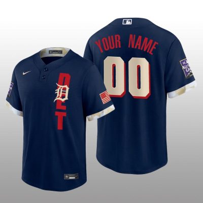 Tigers Custom MLB All-Star Game Replica Navy Jersey