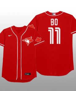 Toronto Blue Jays Bo Bichette 2021 MLB Players Weekend Nickname Red Jersey