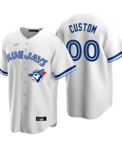 Toronto Blue Jays Custom White Cooperstown Collection Home Jersey