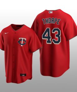 Twins Lewis Thorpe Men's Jersey Red Alternate Nike Replica