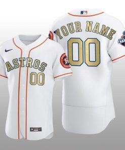 White  2017 World Series Champions Custom Houston Astros Jersey