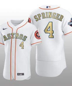 White  2017 World Series Champions George Springer Houston Astros Jersey