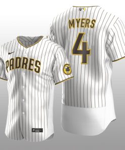 White Brown Authentic Wil Myers San Diego Padres Home Jersey