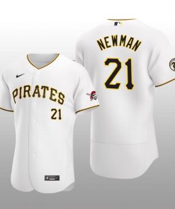 White Pirates Kevin Newman Roberto Clemente Day Authentic Jersey