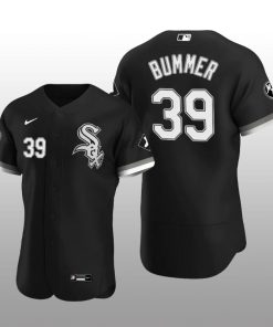 White Sox Aaron Bummer MR Patch Authentic Alternate Black Jersey