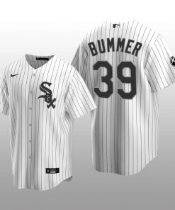 White Sox Aaron Bummer MR Patch Replica White Black Jersey