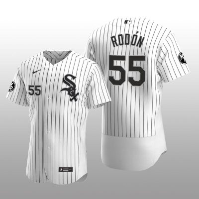 White Sox Carlos Rodon MR Patch Authentic Home Jersey White Black