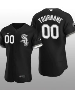White Sox Custom MR Patch Authentic Alternate Black Jersey