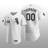White Sox Custom MR Patch Authentic Home Jersey White Black