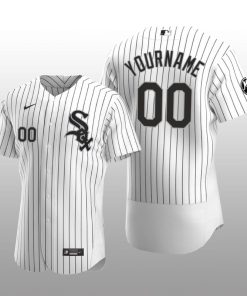 White Sox Custom MR Patch Authentic Home Jersey White Black