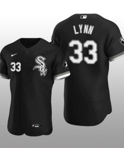 White Sox Lance Lynn MR Patch Authentic Alternate Black Jersey